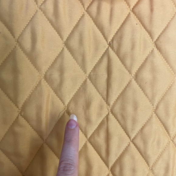 VINTAGE Simons quilted corduroy collar yellow jacket - Picture 11 of 13